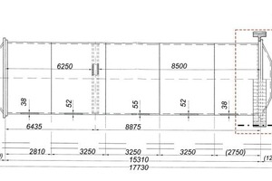 1 Basic dimensions of the cement mill
