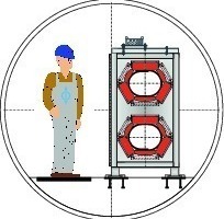7 Cross section of the idler configuration
