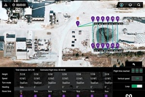 5 Ground station programming for stockpile measurement flight at Midlothian plant.