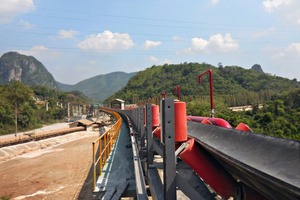 1 The troughed belt conveyor with horizontal curves and a length of 3.5 km
