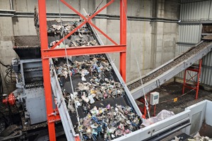 3 Material feed and material discharge of the Weima secondary shredder