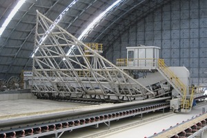 Schade bridge type reclaimer at the Holcim plant in Campulung/Romania