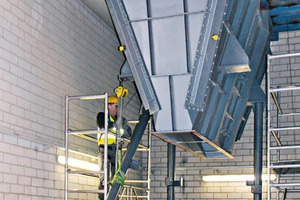 2 A second production line, this one for separate grinding, is being installed alongside the existing production line in the mixing tower at the Opterra cement plant in Karsdorf