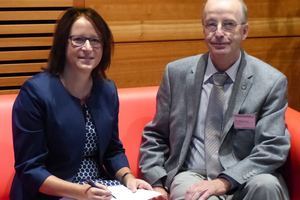 Anett Fischer with Dr.-Ing. Hans-Bertram Fischer during ibausil 2018 in Weimar