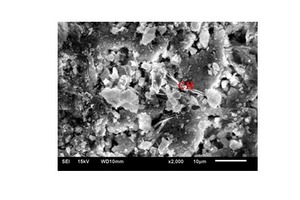 8 Micrograph of 3-day hydrated cement pastes (a) PSC-C-1-55, (b) PSC-A-55