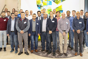 The seminar group in the new foyer of Christian Pfeiffer Maschinenfabrik GmbH