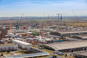 The bauma outdoor exhibition area in 2016