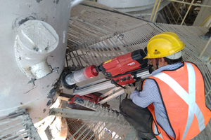 2 Core drilling during production by a trained technician