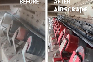 2 Before and after comparison of the AirScrape application