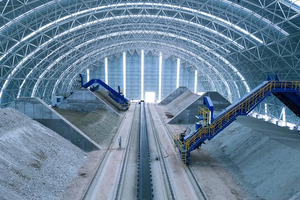 13 Clinker storage in a cement plant
