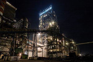 8 Jaypee Himachal cement plant at night