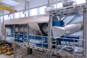 3 Rotary kiln in the pilot plant of IAB Weimar gGmbH
